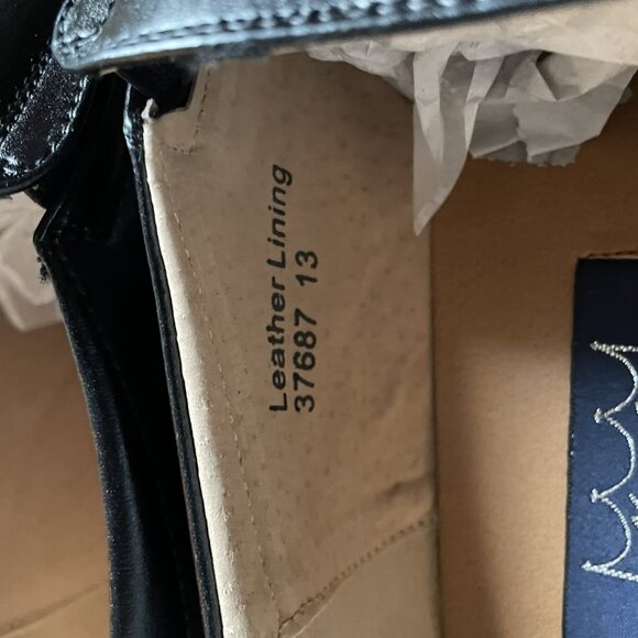 Majestic Collection Black Slip On Bicycle Toe Dress Shoes Size 13 M New - Picture 4 of 7